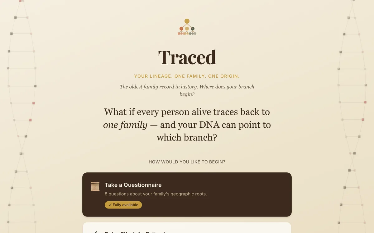 Traced — what if every person alive traces back to one family?