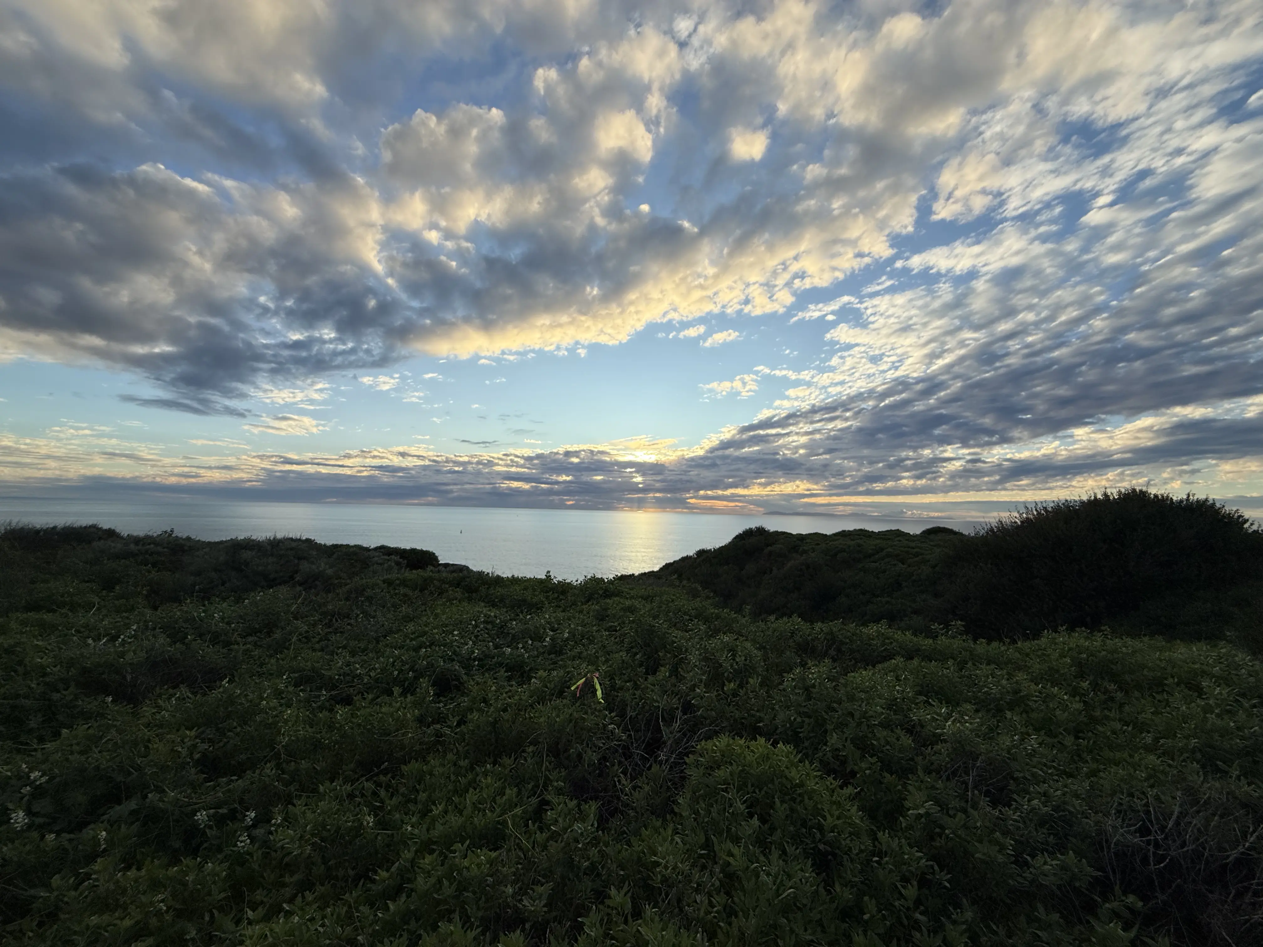 Dusk colors on the horizon
